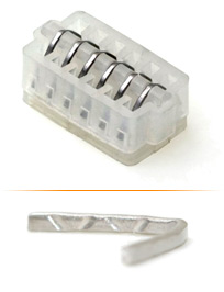 Клипсы хирургические титановые для лапароскопических операций в стерильной упаковке средне-большие (9 мм после сжатия), в магазине 6 шт. (типа LT300 фирмы Ethicon)